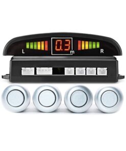 Car Parking Sensor Silver Color with LED Display Audio Alarm